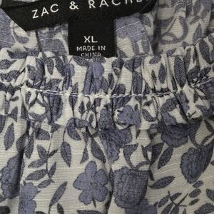Zac & Rachel Floral Blouse - Blue and White